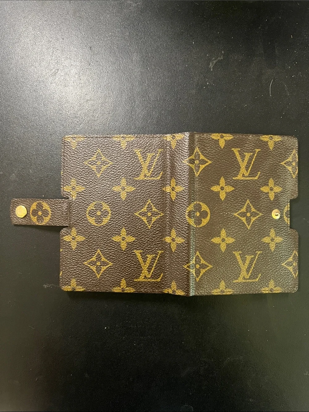 Authentic Vintage Louis Vuitton Brown Monogram Wallet (phone/other electronic)